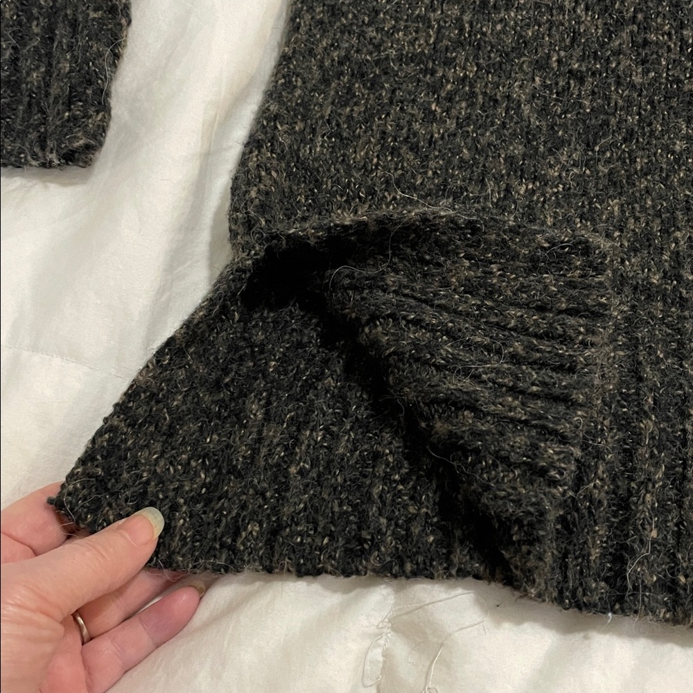 Backdrop | Oversized | Chunky | Cowl/Turtleneck | Black/Brown | Sweater | Size S - Picture 11 of 13